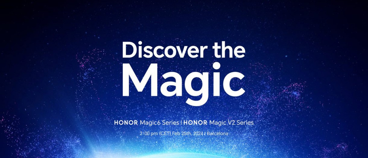 HONOR teases global launch of Magic 6 and Magic V2 RSR foldable series at  MWC 2024