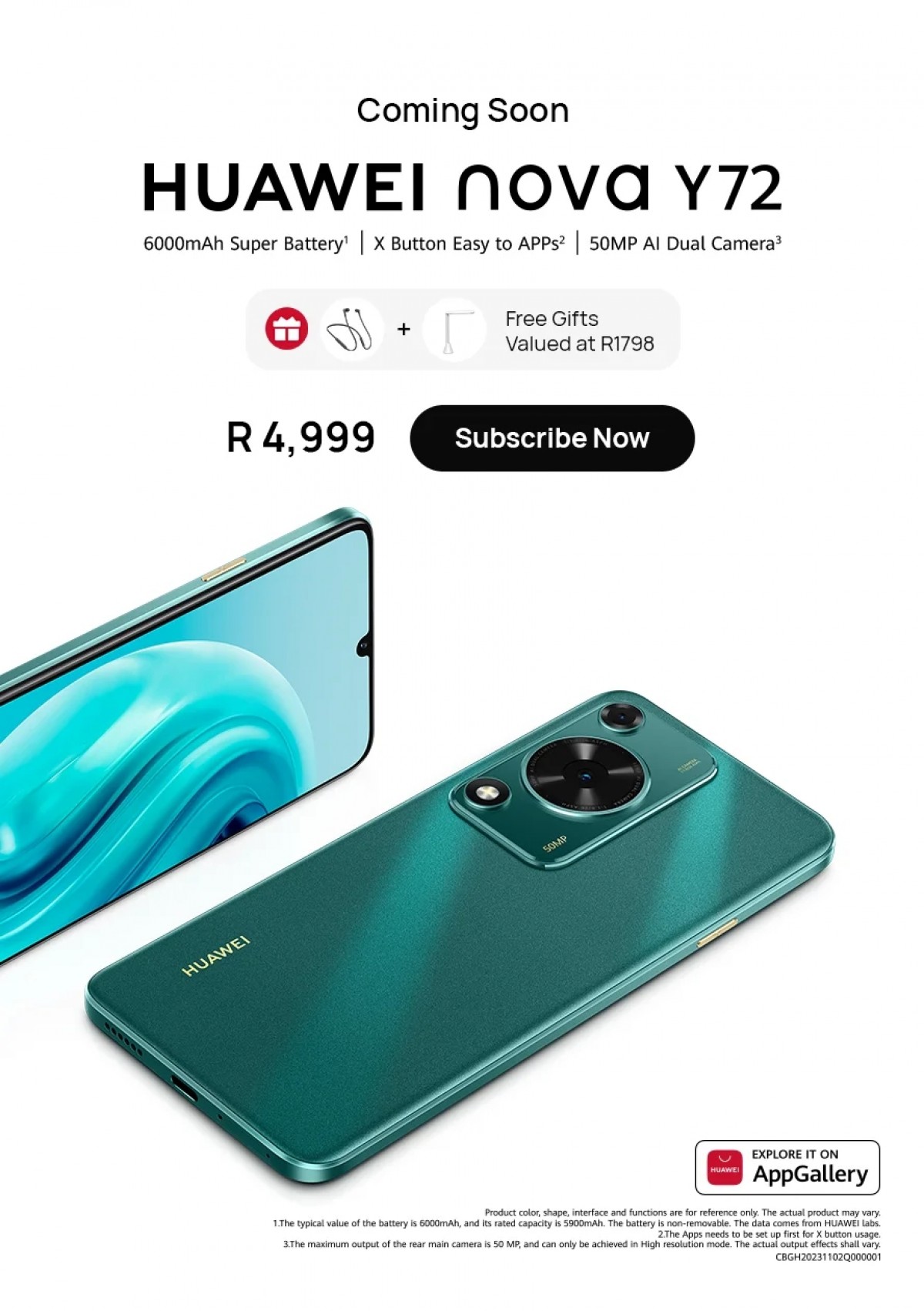 Huawei relaunches Enjoy 70 internationally as nova Y72
