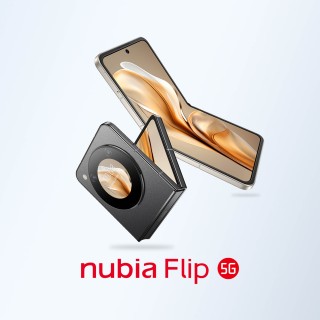 nubia Flip 5G in gold and black