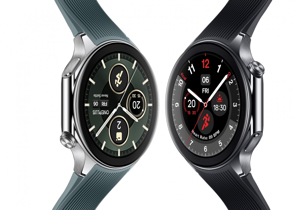 The OnePlus Watch 2 is available in Radiant Steel and Black Steel