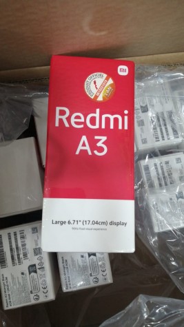 Xiaomi Redmi A3 retail package and the phone itself