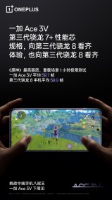 OnePlus Ace 3V teaser for display