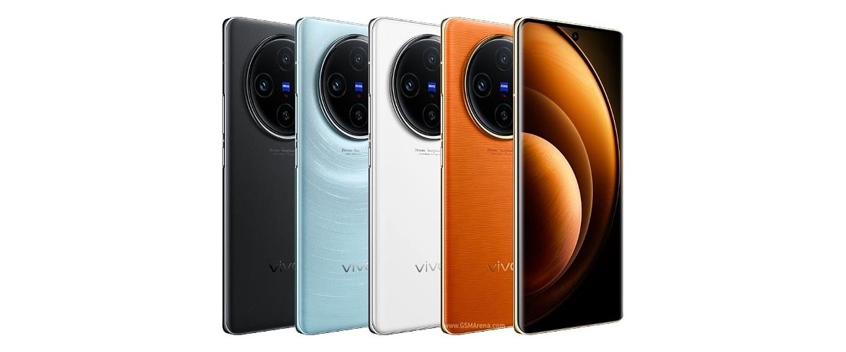 vivo X100 with curved screen and orange colorway instead