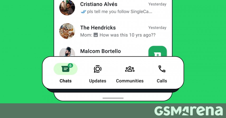 WhatsApp gets a bottom navbar on Android for easy navigation