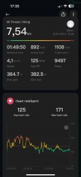 Activity tracking metrics in Mi Fitness app