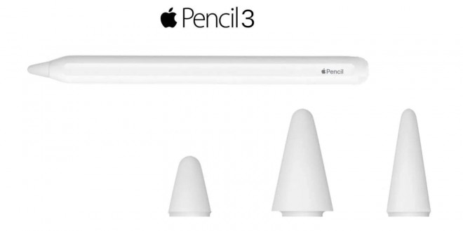 Apple Pencil 3 concept render (@MajinBuOfficial)