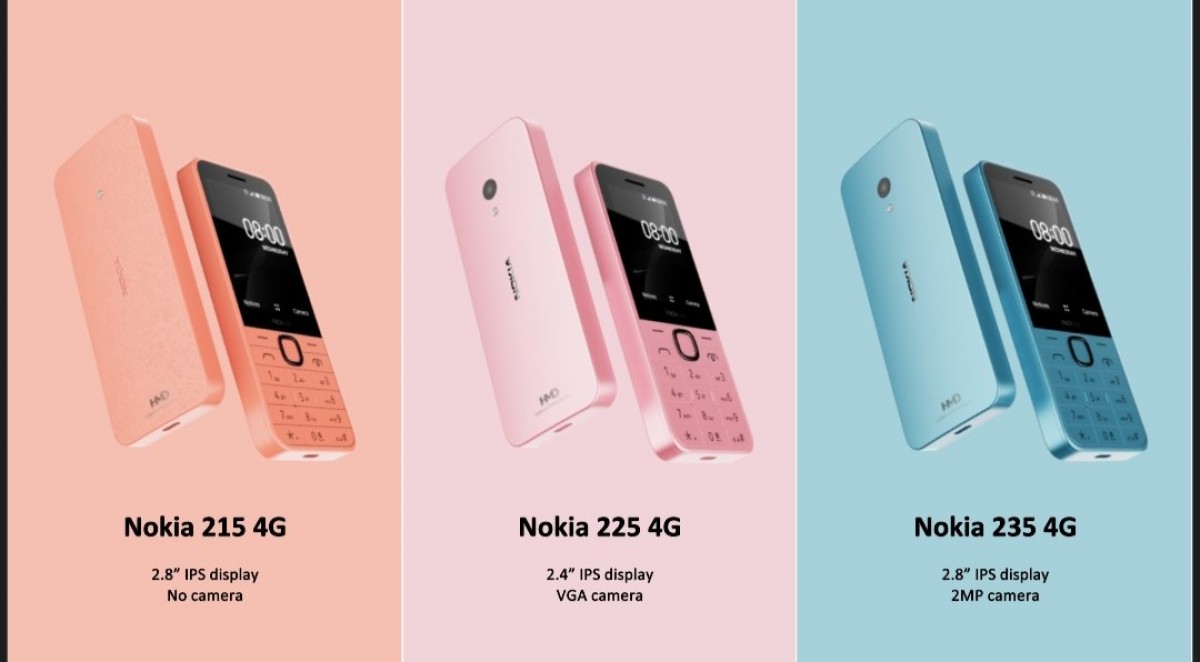 New Nokia feature phones: 215 4G, 225 4G and 235 4G