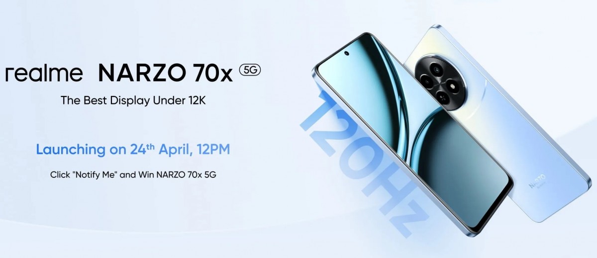 Realme Narzo 70x 5G دارای صفحه نمایش 120 هرتزی خواهد بود