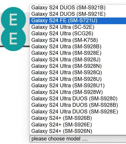 Samsung Galaxy  Название S24 FE подтверждено британским оператором связи