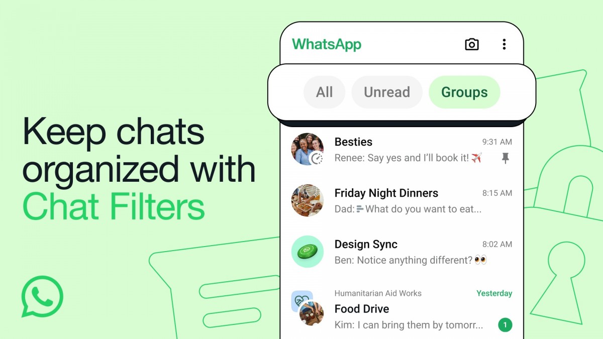 WhatsApp launches chat filters