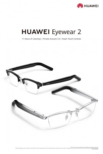 Huawei Eyewear 2 perscription glasses (left) and Eyewear 2 sunglasses (right)
