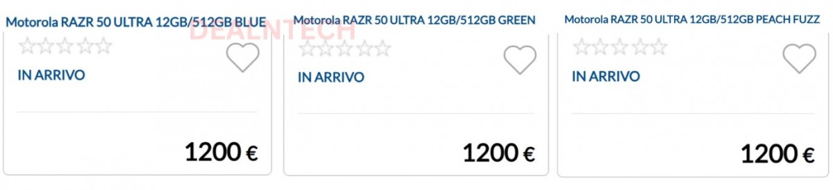 Motorola Razr 50 Ultra price leaks