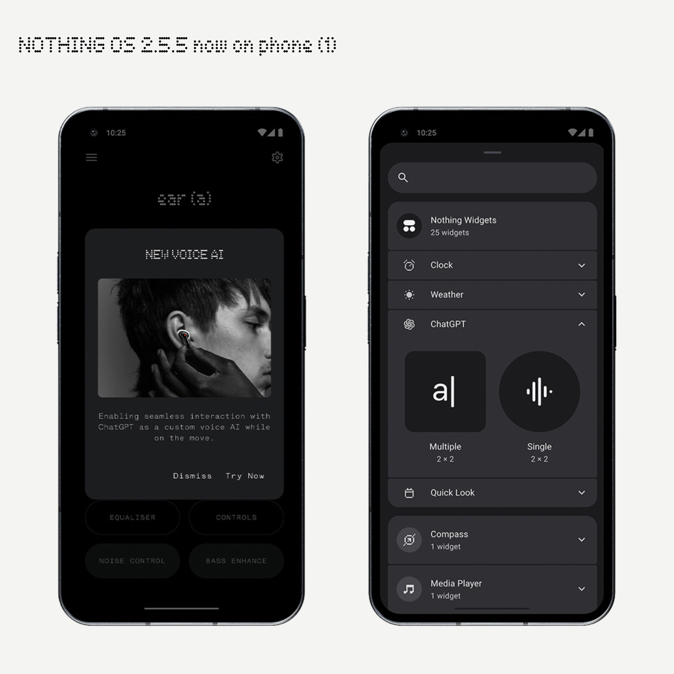 Nothing Phone (1) получает обновление Nothing OS 2.5.5 с интеграцией ChatGPT.