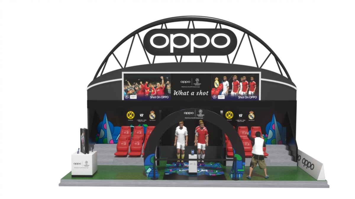 Oppo booth at the UEFA Champions League Festival