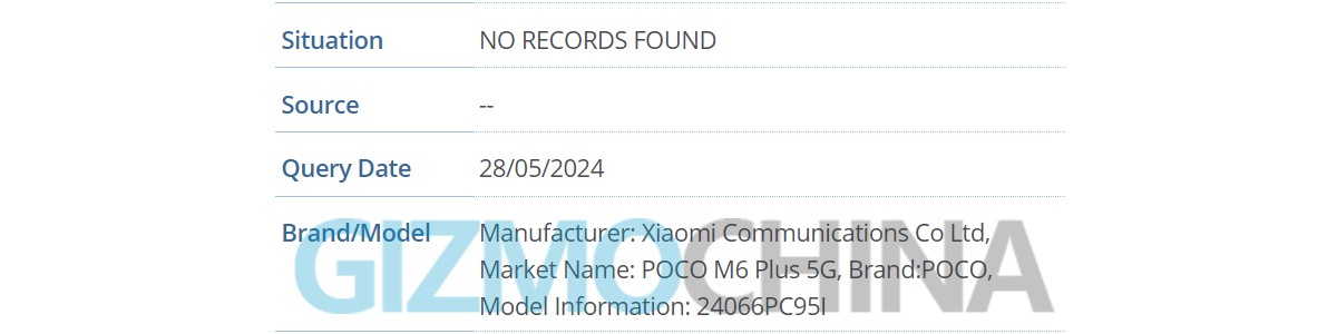 Poco M6 Plus appears in certification docs