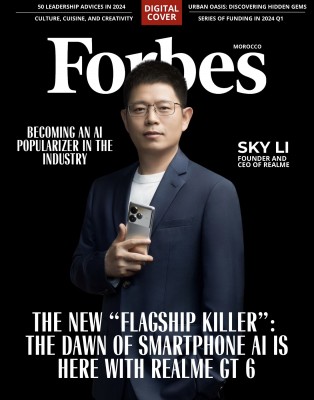 Realme founder and CEO Sky Li on the cover of Forbes