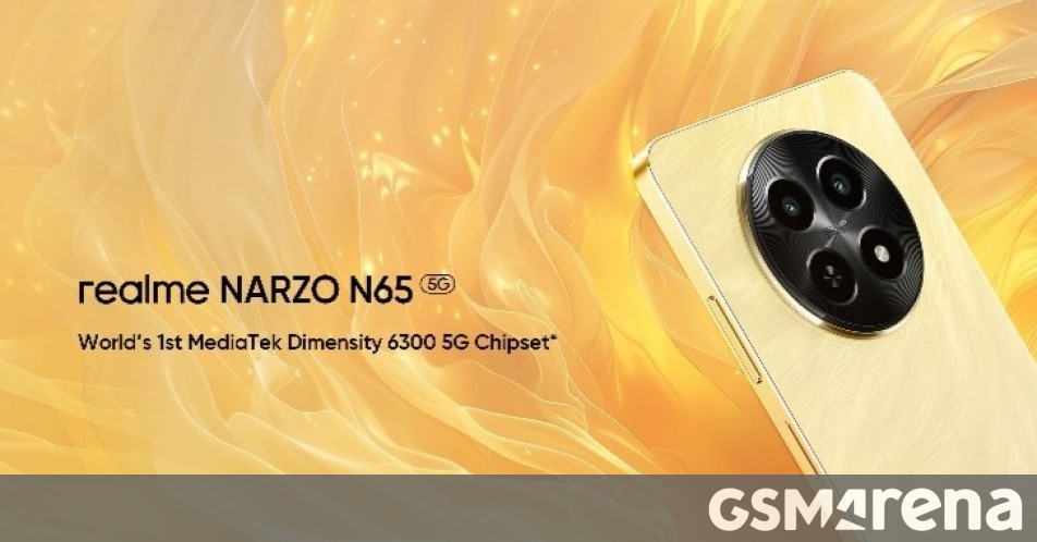 Realme Narzo N65's launch date, specs, and design revealed