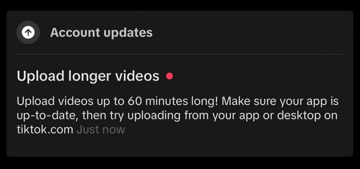TikTok теперь хочет стать YouTube и тестирует загрузку 60-минутных видео