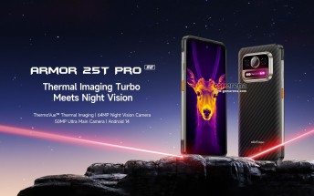 Ulefone Armor 25T Pro rugged smartphone with thermal camera and 6,500 mAh battery teased
