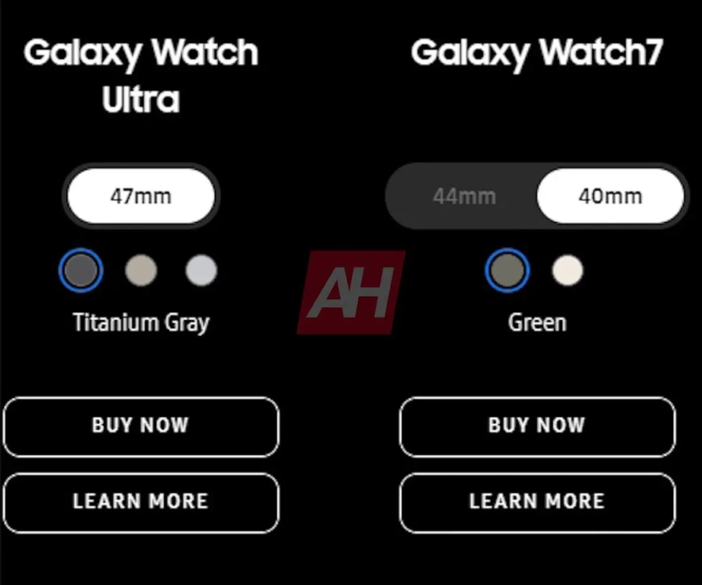 Samsung Galaxy Watch7 and Galaxy Watch Ultra specs leak