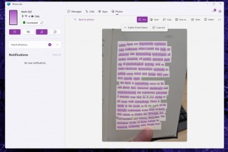 Microsoft Phone Link “Scan Text” feature