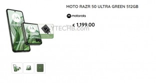 Motorola Razr 50 and Razr 50 Ultra listings