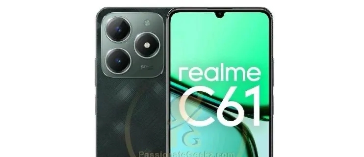 Утечка Realme C61 4G с рендерами, характеристиками и ценой