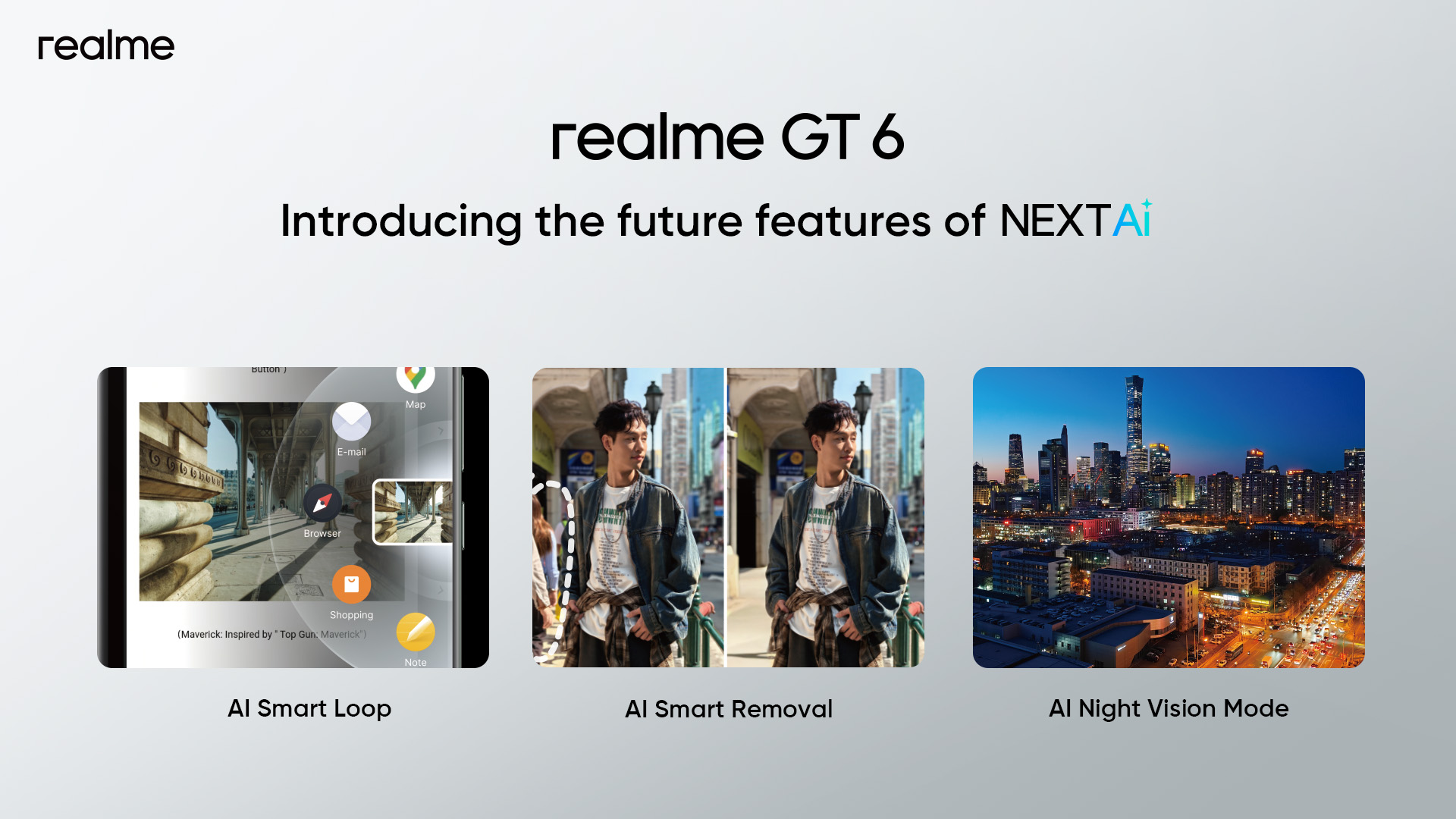 Realme дразнит режим ночного видения и интеллектуальное удаление для GT 6