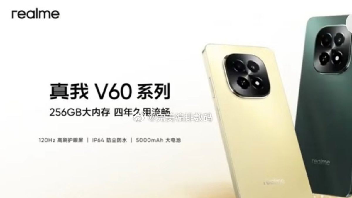 Realme V60 and V60s leak in promo materials, have specs outed by TENAA 