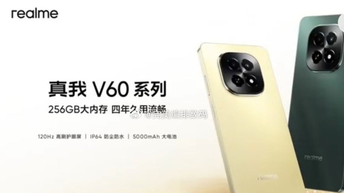 Realme V60 и V60 просочились в промо-материалы, их характеристики раскрыты TENAA