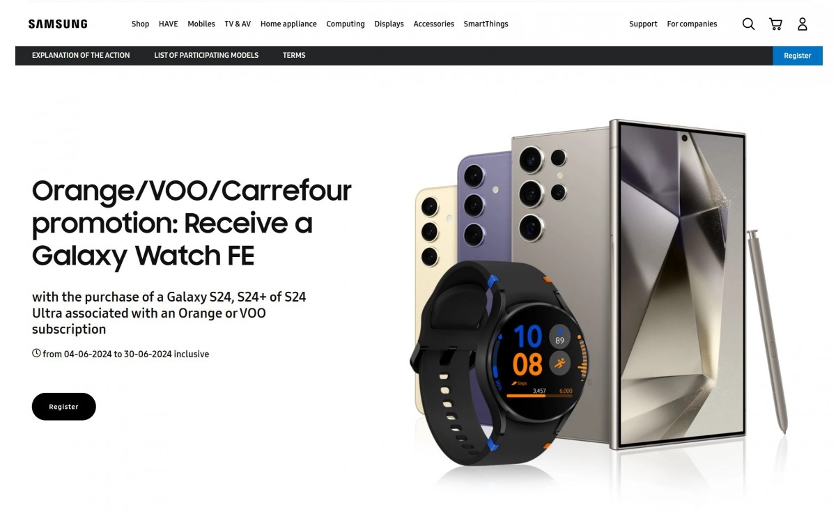 Samsung is giving away the unannounced Galaxy Watch FE in Belgium