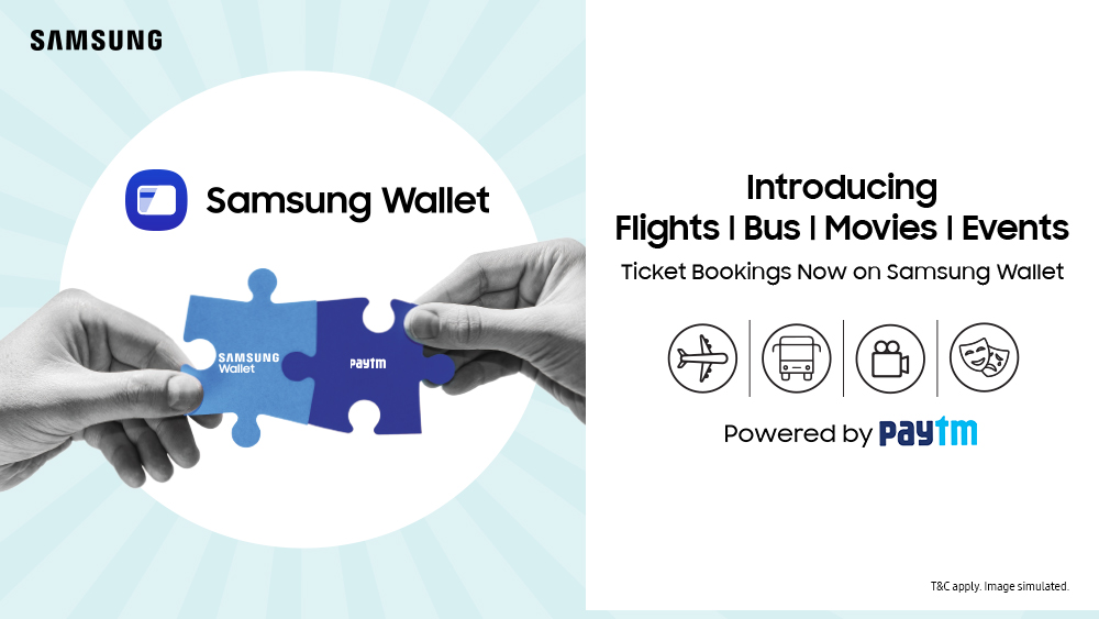 Samsung Wallet partners with Paytm in India to handle plane, bus, movie and event tickets