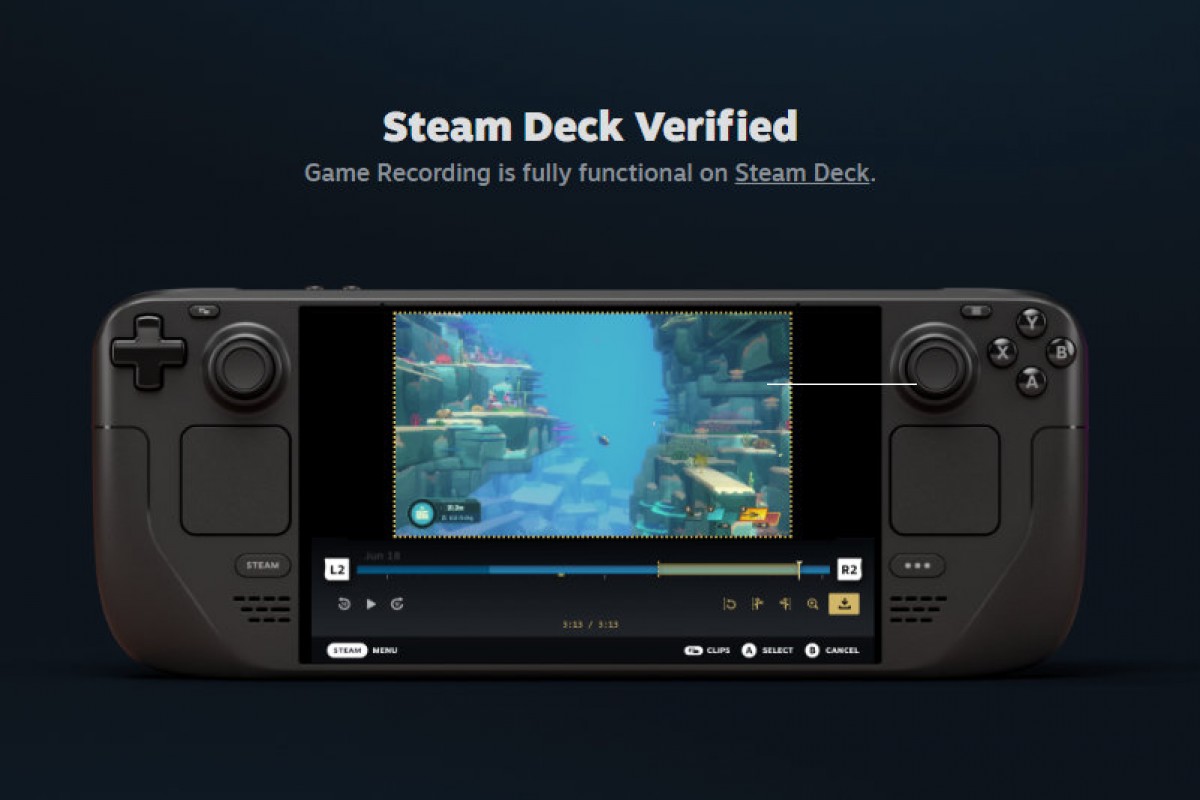 Steam Deck gets game recording functionality