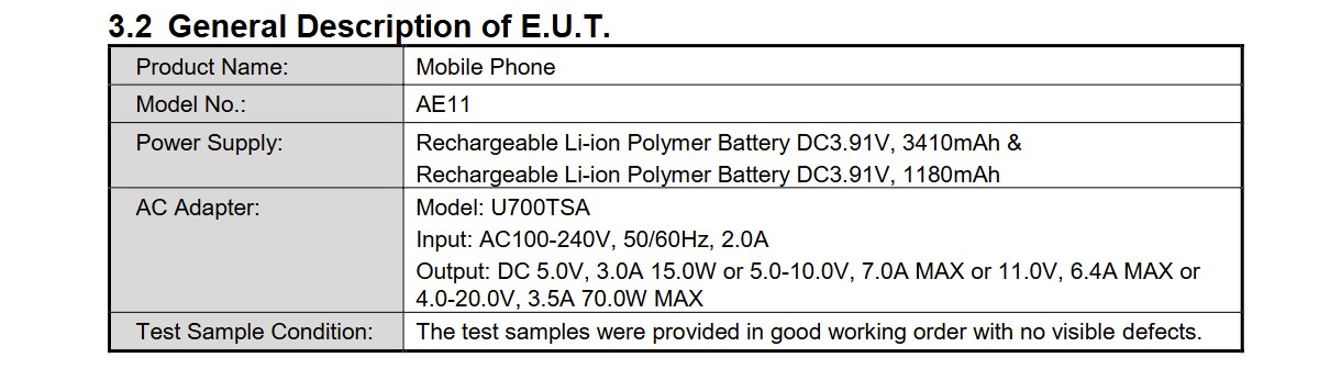 Battery and charging details for the Phantom V2 Flip