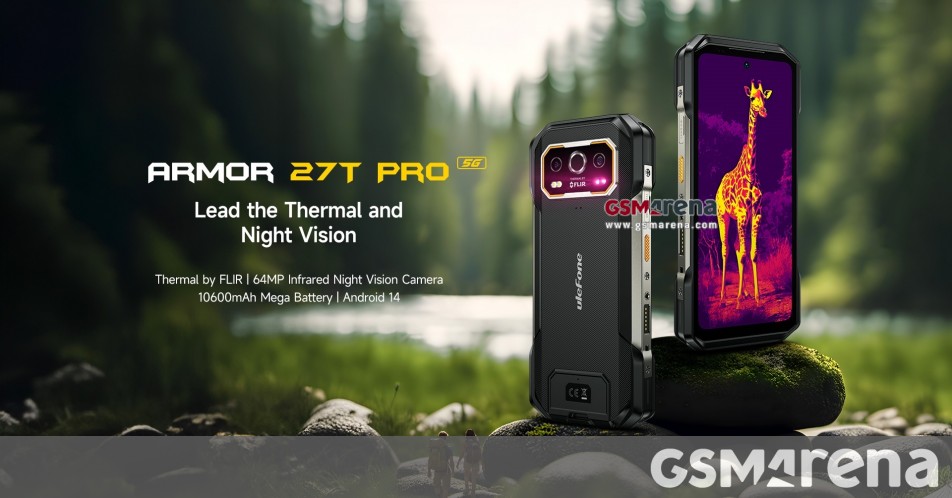 Here's the Ulefone Armor 27T Pro with thermal camera and 10,600 mAh battery