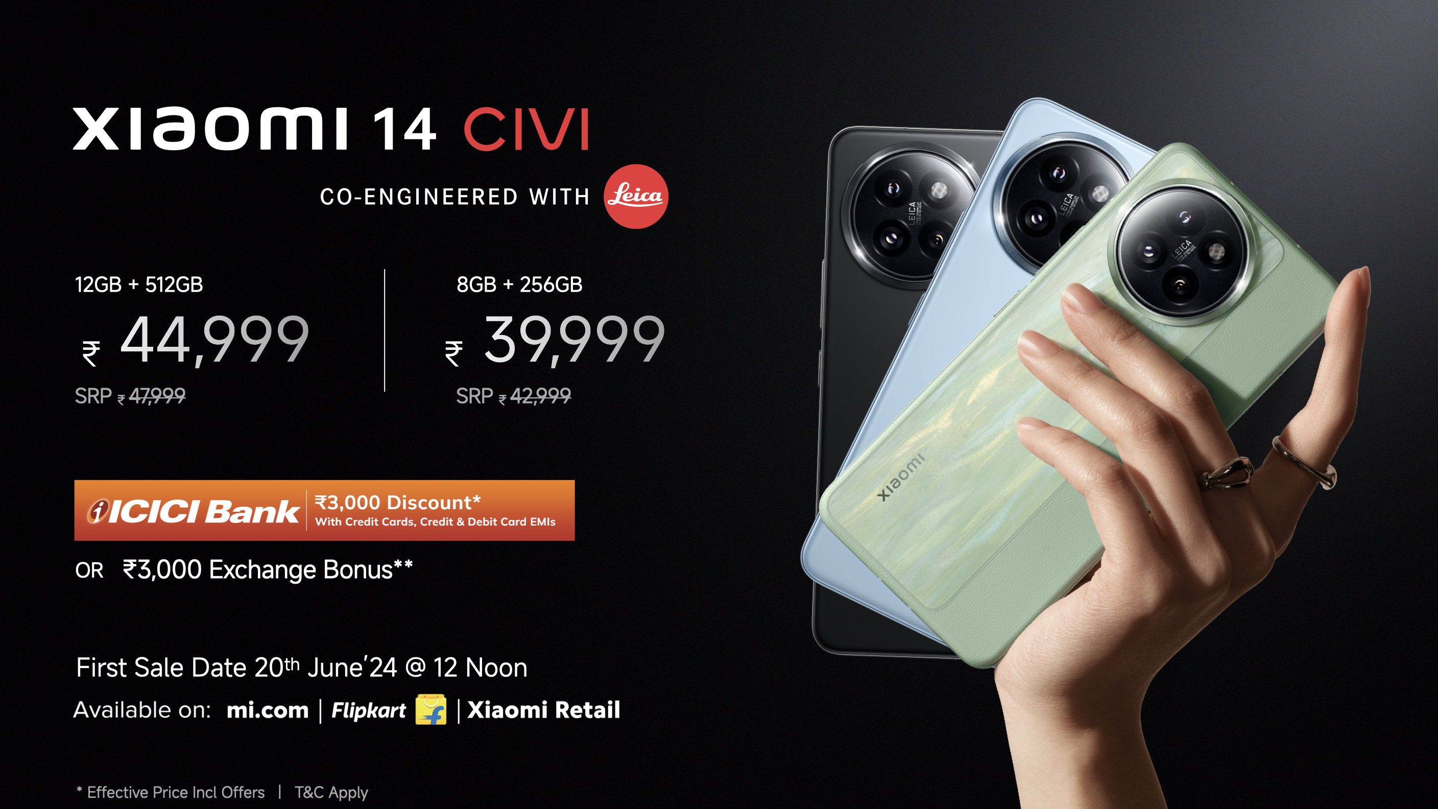 Xiaomi 14 Civi arrives in India with SD 8s Gen 3, quad-curved display and dual selfie cameras