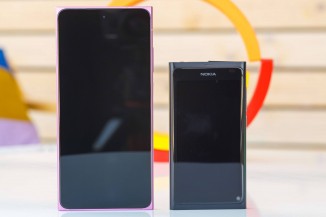 The HMD Skyline next to the Nokia N9