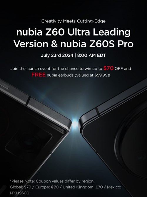 Nubia ประกาศการเปิดตัวทั่วโลกของสมาร์ทโฟนเรือธง Z60 Ultra Leading Version และ Z60S Pro ในวันที่ 23 กรกฎาคม 2567