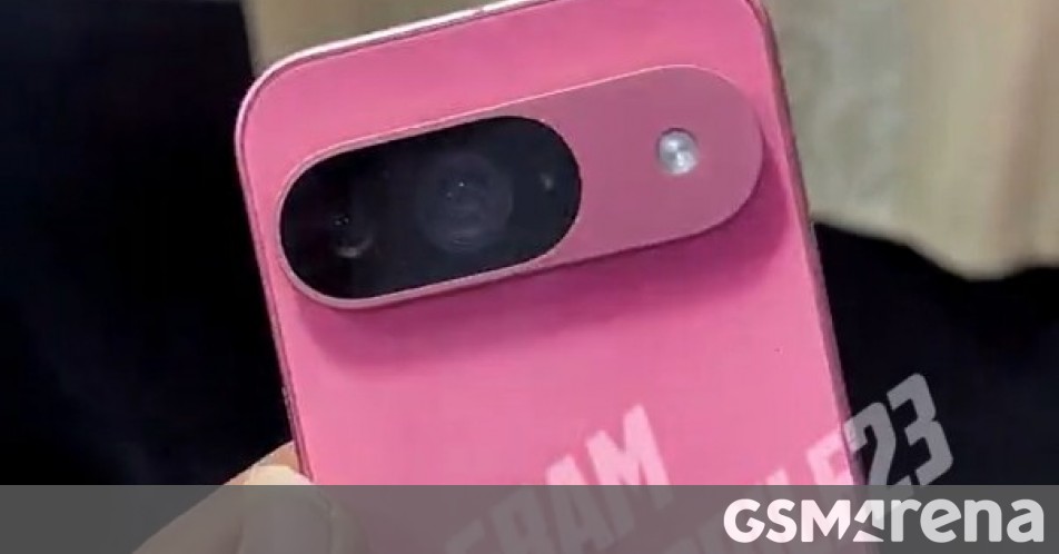 Pink Pixel 9 shows up in another video, this time it’s running