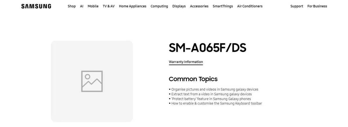 Samsung Galaxy A06 gets listed in USA