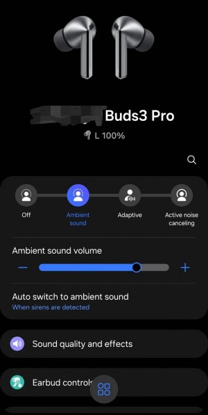 Ambient sound is adjustable through the app (Source: u/single_mind)