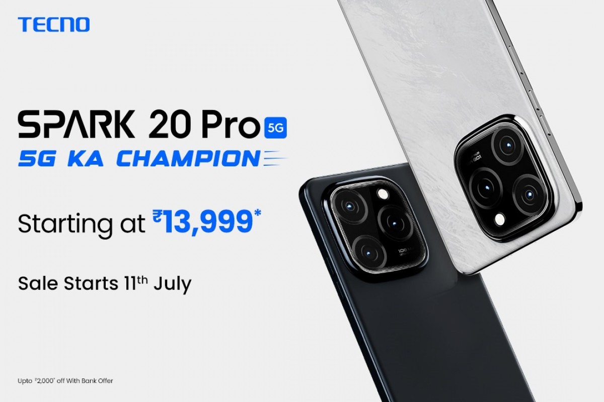 Tecno Spark 20 Pro 5G launched in India