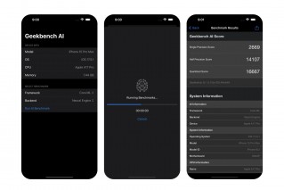 Aplicación Geekbench AI para Android e iOS