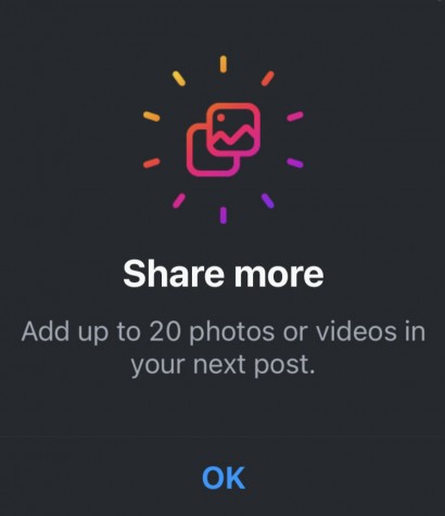 اینستاگرام اکنون از حداکثر 20 عکس یا ویدیو در پست های چرخ فلک پشتیبانی می کند