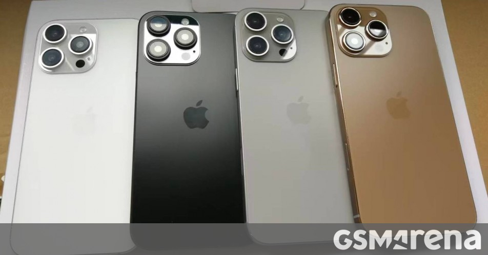 iPhone 16 Pro Max dummies leak again, this time showing the mysterious fourth color