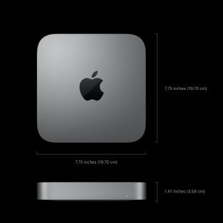 Apple TV 4K and Mac mini size comparison