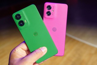 The Moto G55 (right) with the bigger G35