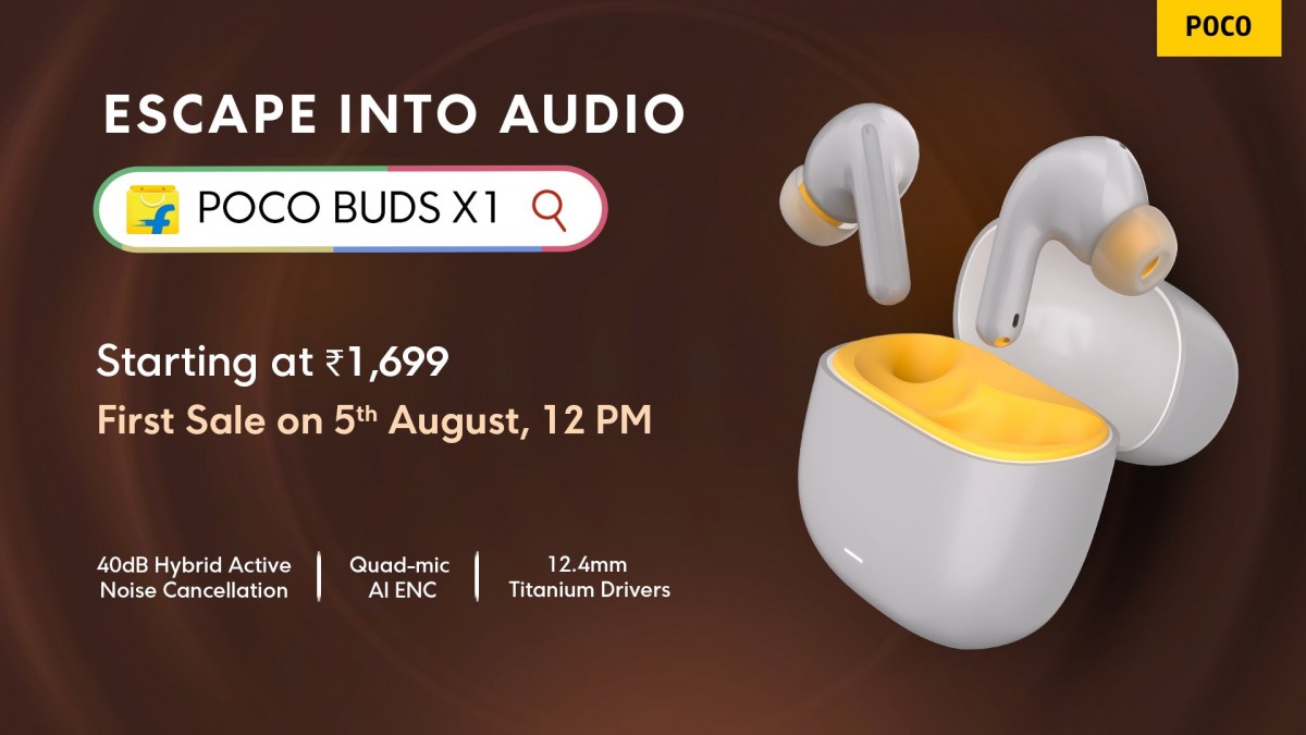 Poco Buds X1 launch with 40dB ANC, 12.4mm titanium drivers - GSMArena ...