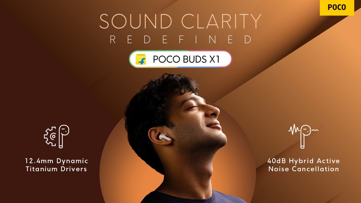 Poco Buds X1 launch with 40dB ANC, 12.4mm titanium drivers