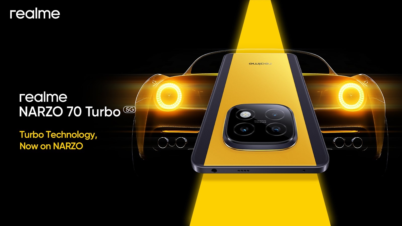 Realme Narzo 70 Turbo teased with Motorsport design